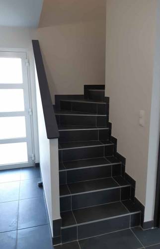 Habillage escalier carrelage à Sierentz