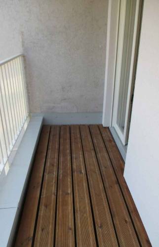 Balcon terrasse bois, garde corps thermolaqué à Bartenheim