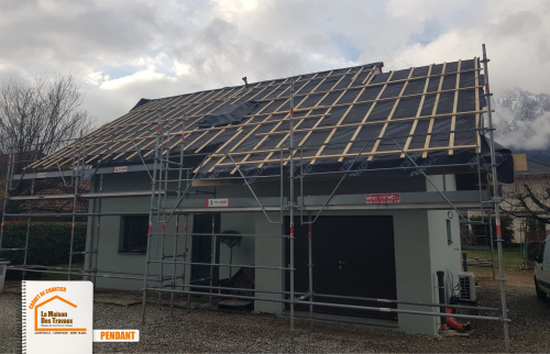 rénovation énergétique Savoie, isolation toiture sarking, ballon thermodynamique maison, rénovation globale maison, travaux économie énergie