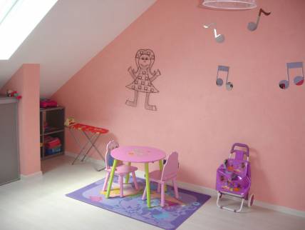 Décoration d'une chambre d'enfant aménagée dans les combles - Rochefort 17