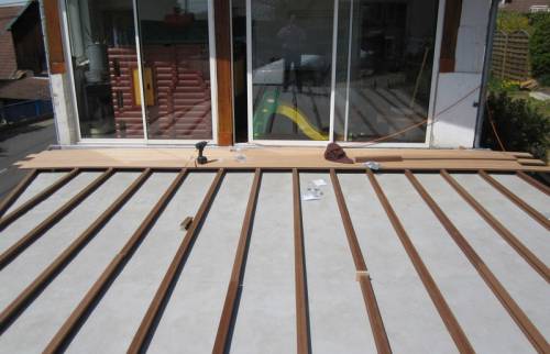 travaux d'aménagement de terrasse