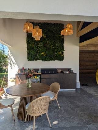 cuisine d'été en extérieur