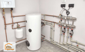 Vase d’expansion installé lors d’une rénovation énergétique à Agen pour sécuriser le circuit de chauffage et optimiser le fonctionnement de l’installation.