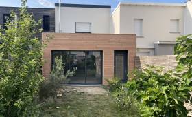 Extension 20 m2 Mur Ossature Bois à Treillières près de Nantes (44)
