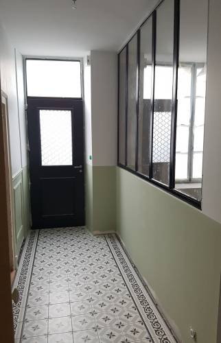 Pendant travaux : pose de la verrière atelier + nouvelle porte entrée.