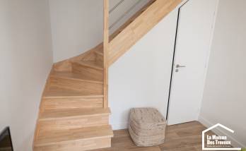 pose escalier fonctionnel dans extension de maison
