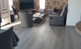 Vue du nouveau sol espace salon