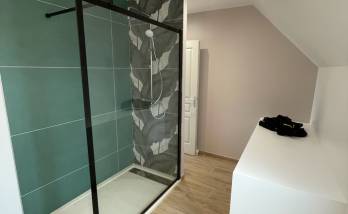 Douche avec receveur extra plat