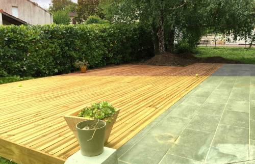 Pose de lame composite terrasse taçade avant pavillon - Cergy (95000)