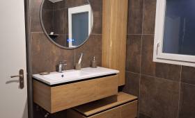 Création d'une salle de bain bien-être avec meuble vasque et miroir - Pornic 44210