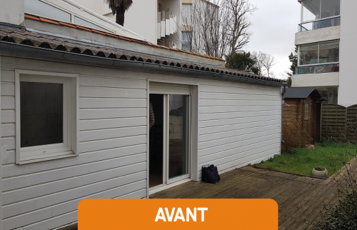 Extension ossature bois à Royan