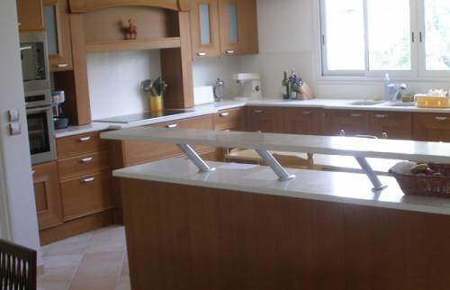 Ouverture mur porteur entre cuisine et salle à manger pose dallage grès cérame losanges - Meaux - 77100 - 