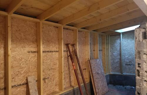 Extension ossature bois à Brest 29