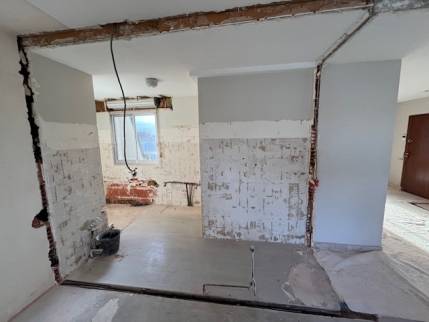 Rénovation d'appartement avec travaux d'ouverture de cuisine sur le salon - Nantes 44