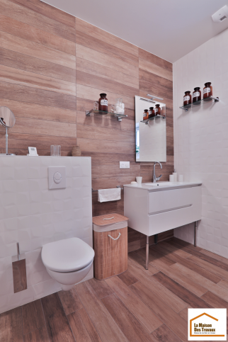 Salle de bain aménagée dans l'extension (Brunoy 91800)