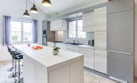 Ouverture cuisine avec création îlot central et verrière appartement Cormeilles-en-Parisis (95240)