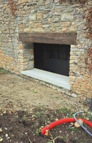 ouverture terminée avec coffret de volets roulants dissimulé