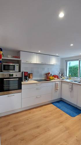 Agrandissement de maison à Paimpol nouvelle cuisine et salle de bain sous la terrasse