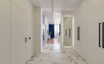 Entrée monochrome blanc 