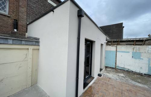 Agrandissement maison terminée finition enduit lissé