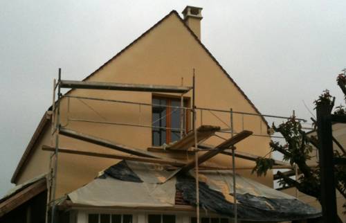 pendant travaux : application de la couche
