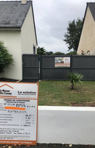 Avant travaux d'extension de maison 