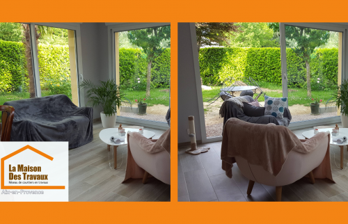 De larges ouvertures pour une transition fluide entre l’intérieur et l’extérieur, et une sensation d’espace.