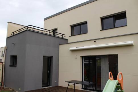 Avant après surélévation maison Olivet