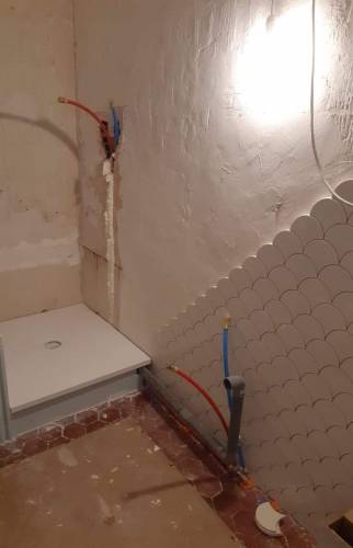 installation de la douche