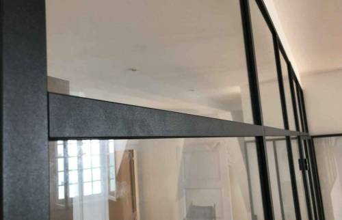 Verrière d'atelier Intra-muros à Saint-Malo avec porte 2 ouvrants