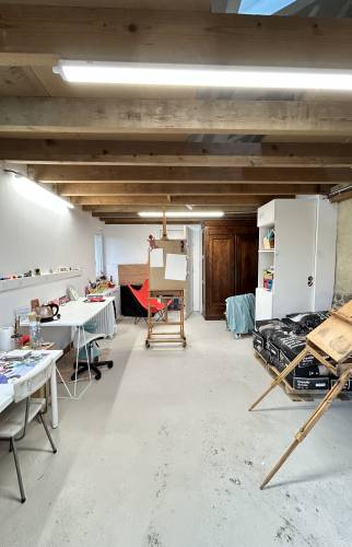 garage transformé en atelier