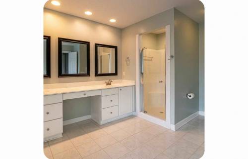 Rénovation d'une salle de bains à Saint Malo de la Lande (50200).