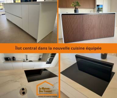 Création de cuisine avec îlot central équipé - Nantes 44000