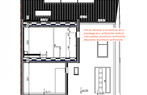 Plans - Extension en zinc à Saint-Sébastien-sur-Loire