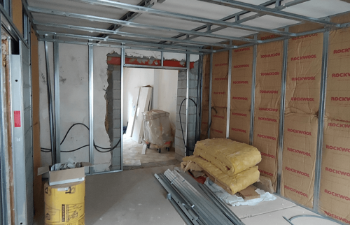 Isolation intérieure et création de cloisons dans un appartement à Voiron