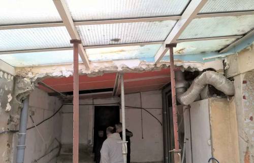 Création d'une Cuisine sous une Verrière - Lyon 3 Montchat - Travaux en cours