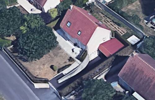 Le carport installé, vue aérienne