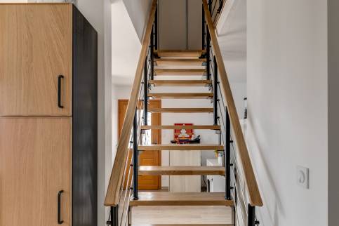 Escalier métal et bois Chenôve