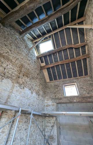 rénovation de la toiture grange