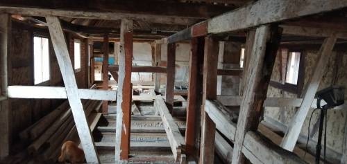 Rénovation colombages grange Mertzwiller