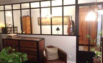 installation d'une verrière avec porte