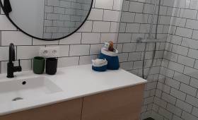 meuble simple vasque et miroir