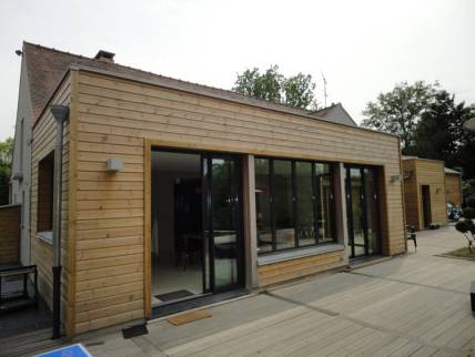 construction extension ossature bois