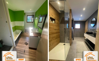 Salle de bain - rénovation travaux - architecte 73, décorateur intérieur 73, peintre 73, carreleur 73, plaquiste 73, plombier 73, électricien 73