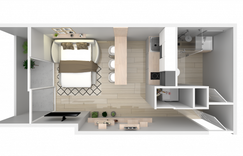 Vue 3D du dessus