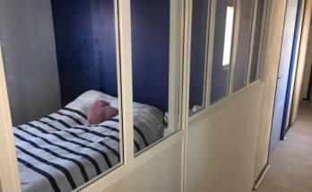 Création d'une chambre avec verrière intérieure en alu blanc - Noirmoutier 85