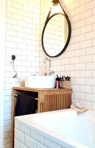 Rénovation salle d'eau carreau métro