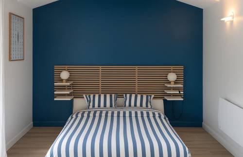  L'une des deux suite créée : la chambre bleue Yvelines Ile de Ré