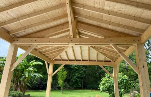 Toiture lambris bois