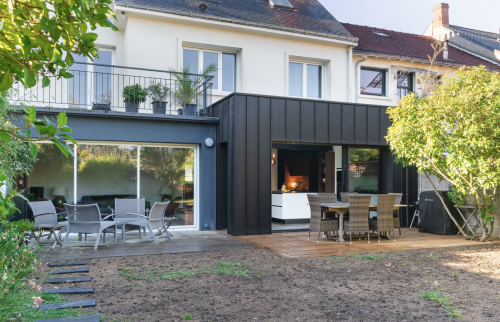 Rénovation de la pièce de vie cuisine et salon à Vertou (44120)